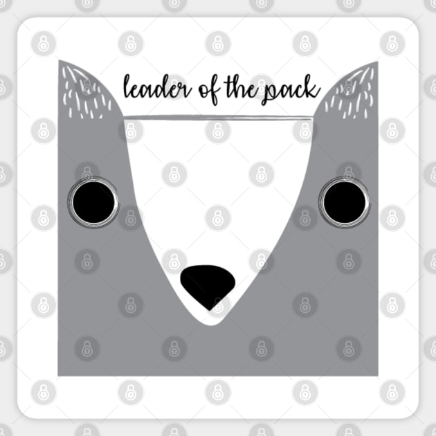 Leader of the Pack Sticker by Mint Cloud Art Studio